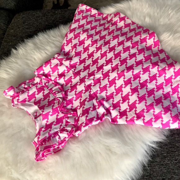 Janie & Jack 🌸 Girls Pink Houndstooth Dress - Picture 4 of 12